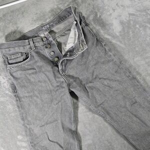 COS Gray Wash Jeans Tapered‎ Leg Mid Rise Full Length Denim 29x32
